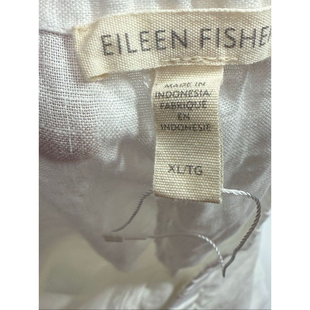 Eileen Fisher white organic linen Women pant size XL NWOT - Picture 7 of 8